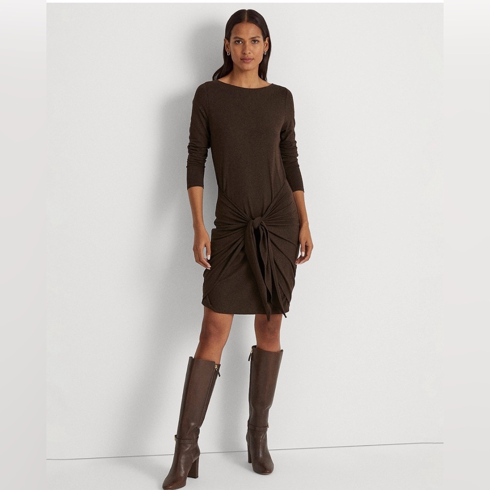 Ralph Lauren Tie-Waist Jersey Dress